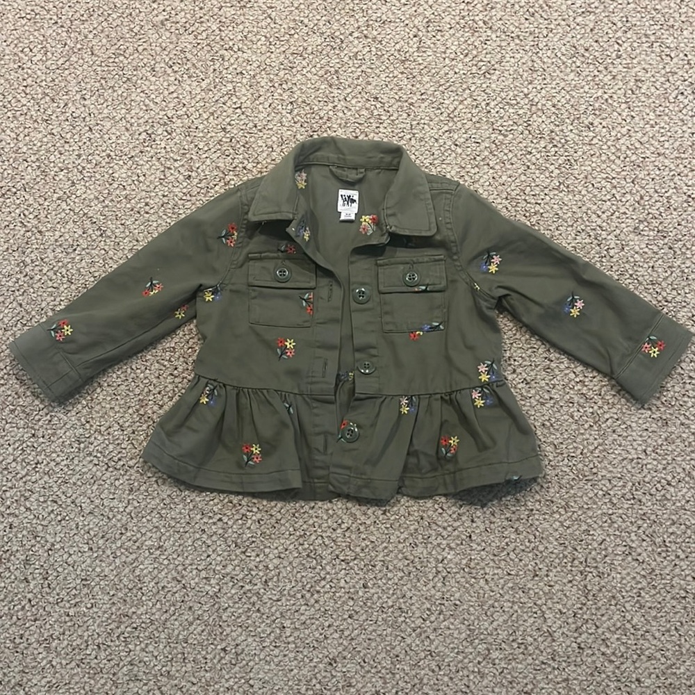 EUC 18-24 Month Gap Floral Peplum Jacket